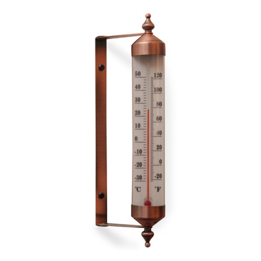 Whitehall Irish Blessings Indoor Outdoor Wall Thermometer - Copper Verdigris